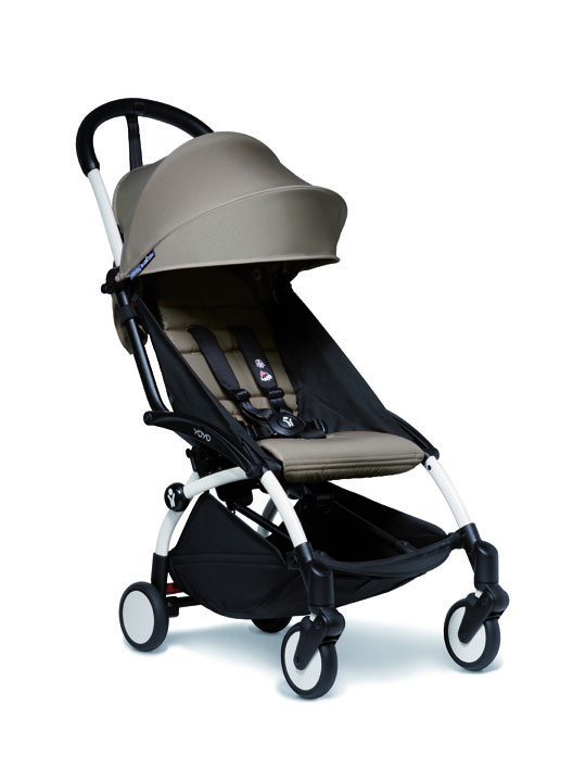 Babyzen YOYO2 Stroller White Frame with Taupe 6+ Color Pack image number 1